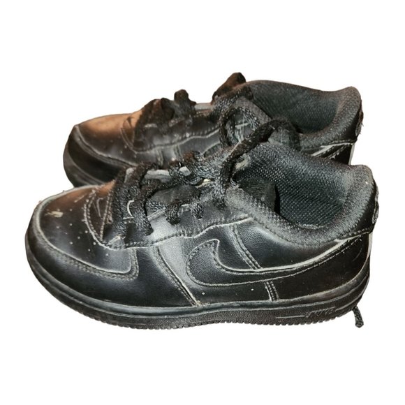 Nike Boys Air Force 1 Black sneaker shoe size 10C - Picture 1 of 7
